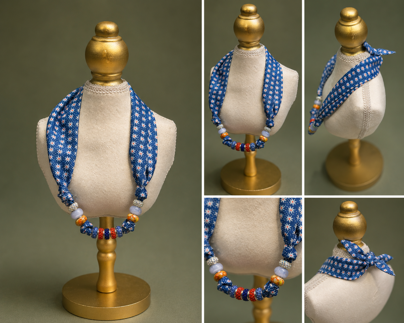 Starflower Scarf Necklace