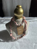 Blush Sparkle Scarf Necklace & Bracelet Set