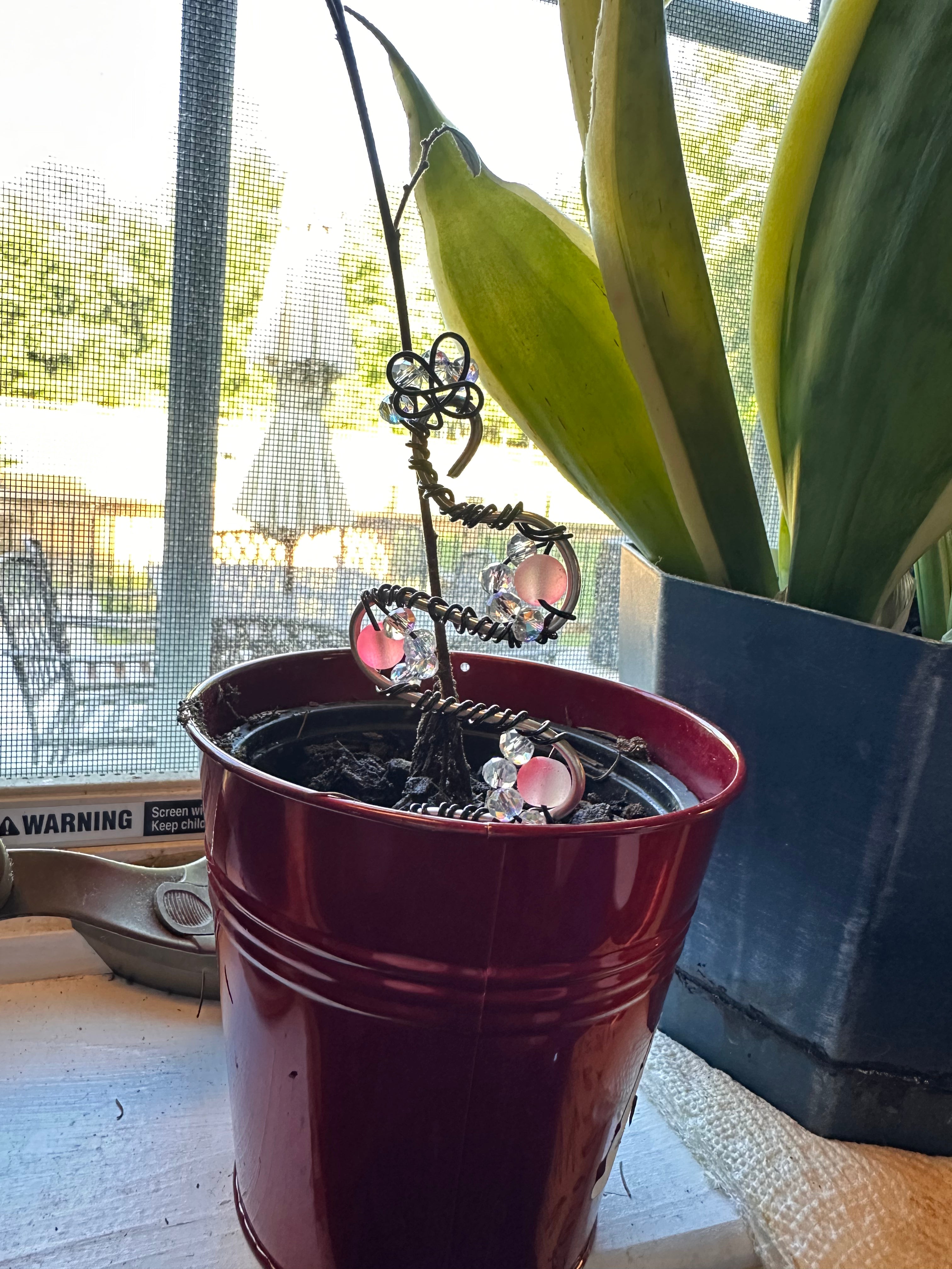 Pink Glow Garden Stake