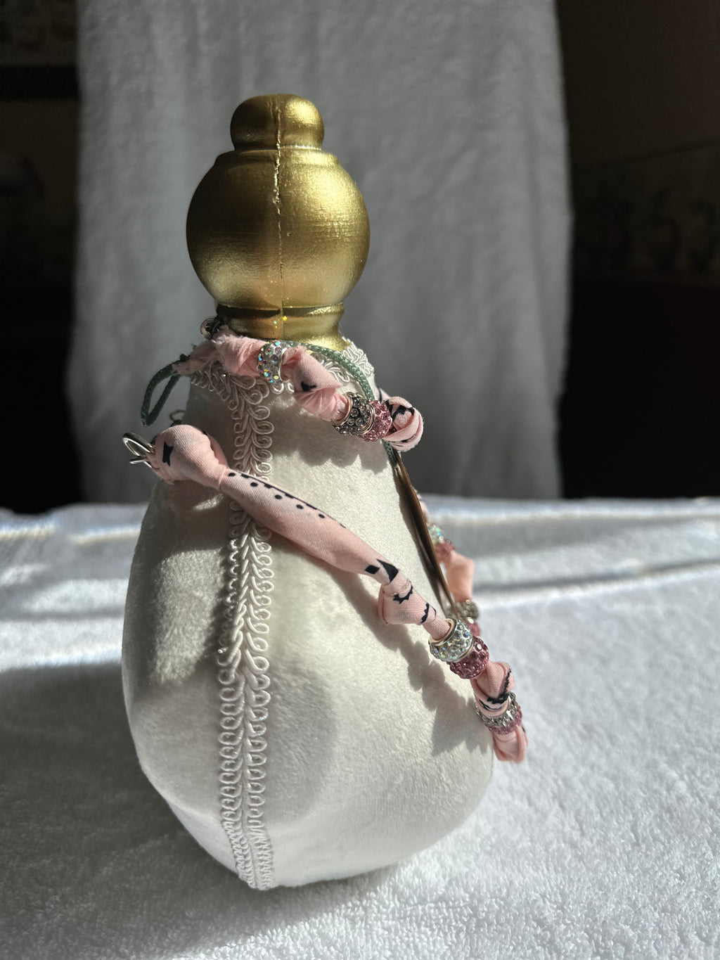 Blush Sparkle Scarf Necklace & Bracelet Set