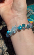 Mermaid Core Starfish Bangle - Handmade Wire Wrapped Bracelet with Magnetic Clasp